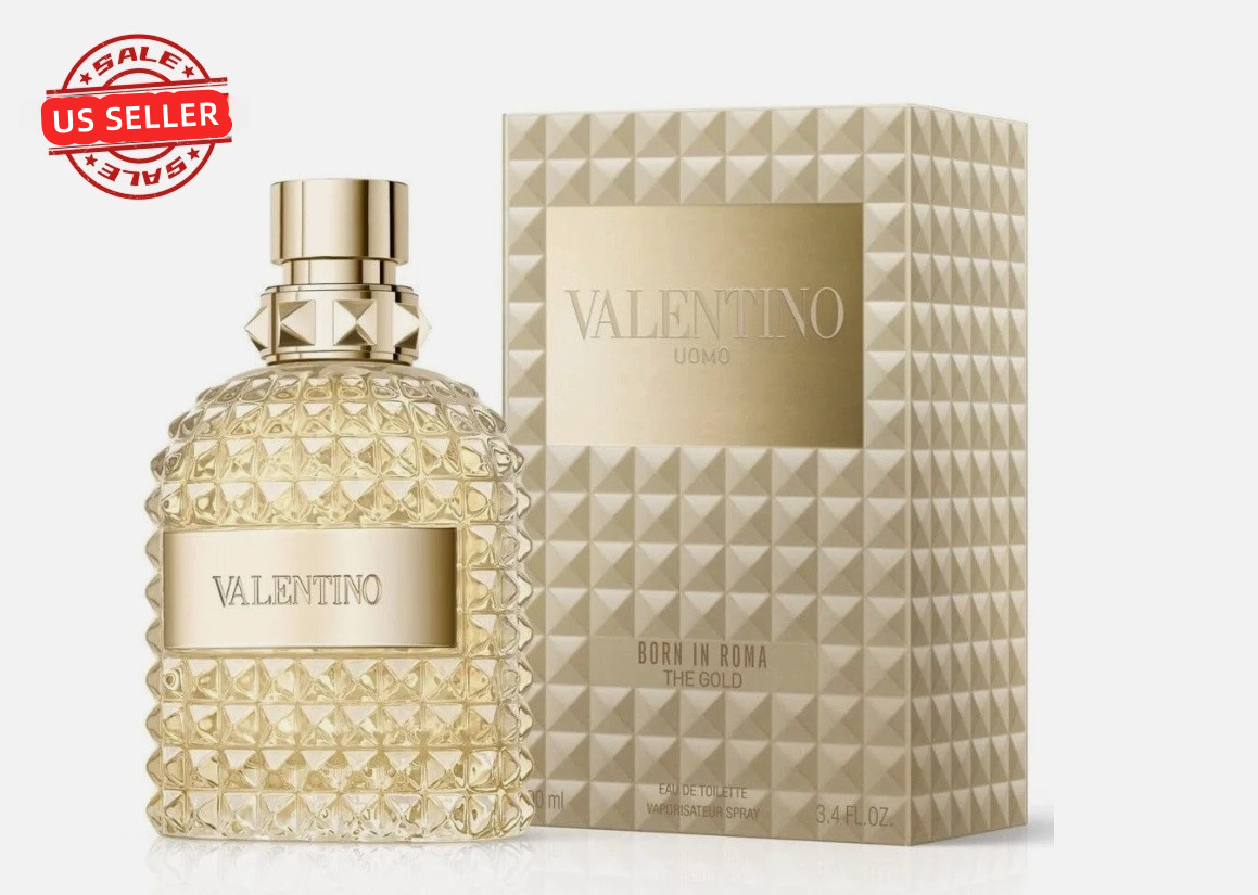Valentino Uomo Born In Roma The Gold 3.4oz EDT Mens Perfume