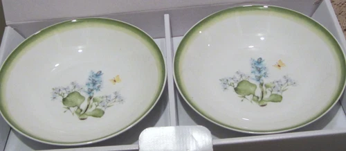 HANKOOK CHINA NANO #2902 UNDERGLAZED SET OF 2 BOWLS 8 1/4"D X 1 3/4"H NEW IN BOX