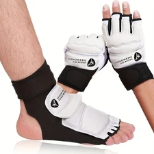 MMA Taekwondo Sparring Practice Set for Half Finger Boxing Gloves or Foot Gear