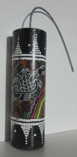 Spring Drum Thunder Tube Thunder Maker Bali Turtle Hand painted 10 1/2 x 3 inch