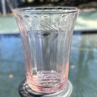 Jeanette Glass Cherry Blossom Pink Depression Juice Tumbler _  Glass  3.5”
