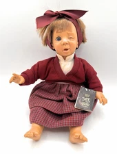 Vintage D'Anton Jos Doll  1994 15" D'Anton Jos Hazel ￼ Eyes Winking Doll + Stand