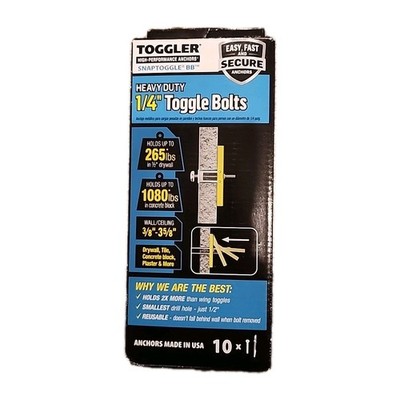 TOGGLER SNAPTOGGLE BB Toggle Anchor with Bolts, Zinc-Plated Steel Channel, Ma...