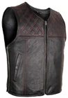 Mens Biker Hunter Leather Cowl Leather Vest Motorcycle Vest Custom Cowl Perforated