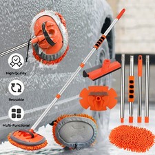 62 Inch Car Wash Brush Kit With Long Handle Caravan Washing Mop Kit 2 Mop Head