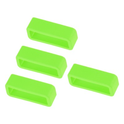 4pcs Watch Band Loop - [20mm Width] Rubber Watch Holder Green  Silicone
