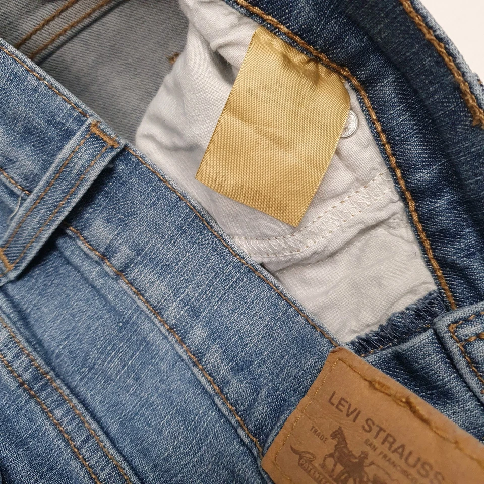 Pantalones de mezclilla LEVIS 512 ajustados calce cónico azul para mujer corte boot UK12 Foto 3 de 4