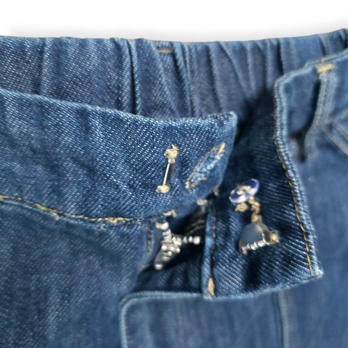 Bohme Sara Cargo Jeans Dark Wash High Rise Straight Leg Jeans Women Sz L - Picture 9 of 14