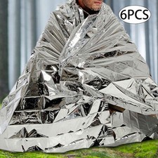 6x Space Blanket Insulated Compact Camping Blanket Mylar Blankets Thermal