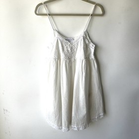 VTG Lingerie L Coquette Fairy Romantic Whimsy Lace Pearls Crochet Union Made USA