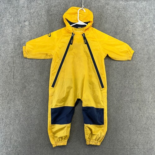 Tuffo Regenanzug Kleinkind Jungen 2T gelb Kapuze Polyester getapte Nähte schlammig Buddy