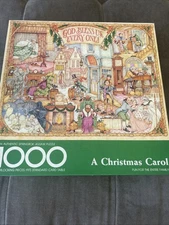 Vintage 1980 Springbok Puzzle, A Christmas Carol, 1000pc Dickens Scrooge 24 X 30