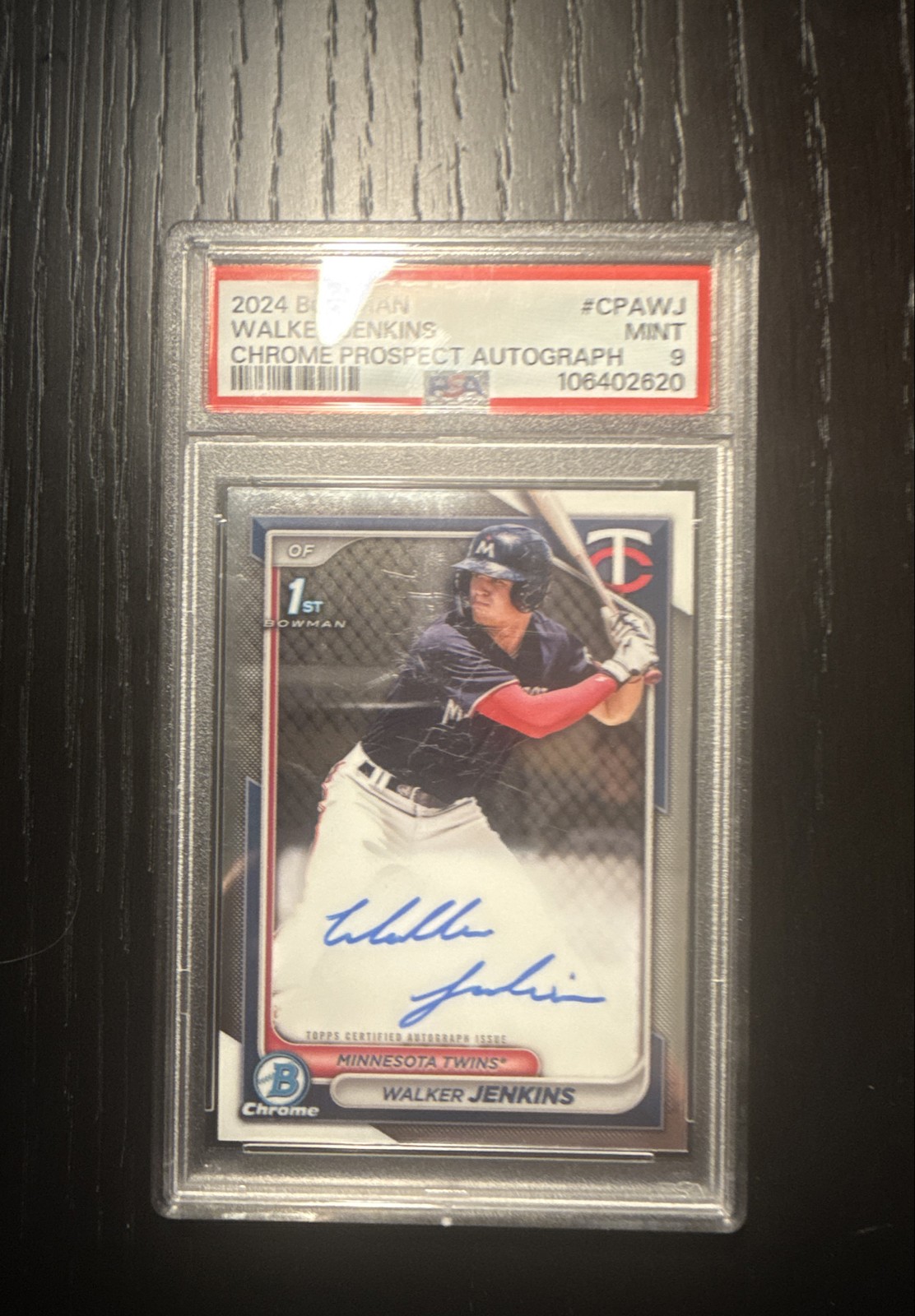 2024 Bowman - Chrome Prospect Autographs Walker Jenkins #CPA-WJ (AU, RC)