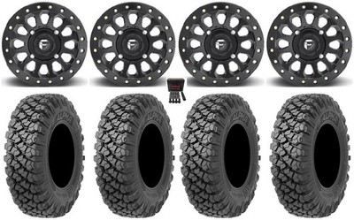Fuel Vector Beadlock 15'' Wheels Bk 35'' Alpha Tires Can-Am Defender