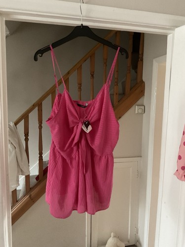 BNWT GEORGE Pink Strappy Cami Summer Vest Top, Size 20