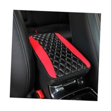 Moly Magnolia Car Center Console Cushion Pad, Universal Leather Waterproof Red
