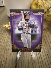 CHIPPER JONES 2022 TOPPS TRIPLE THREADS #96 PURPLE PARALLEL #/299 BRAVES LEGEND