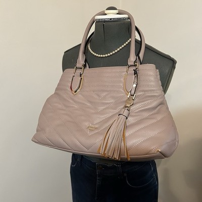 Dune grey beige chevron quilted purse