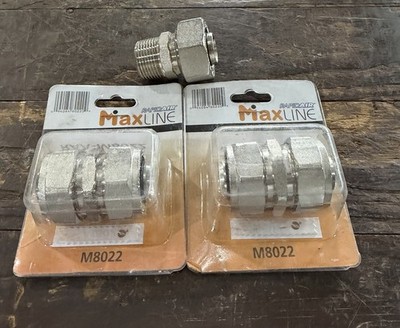 RapidAir MaxLINE Compressed Air Piping 3/4'' Union M8022 Qty 2 Plus 3/4 Fitting