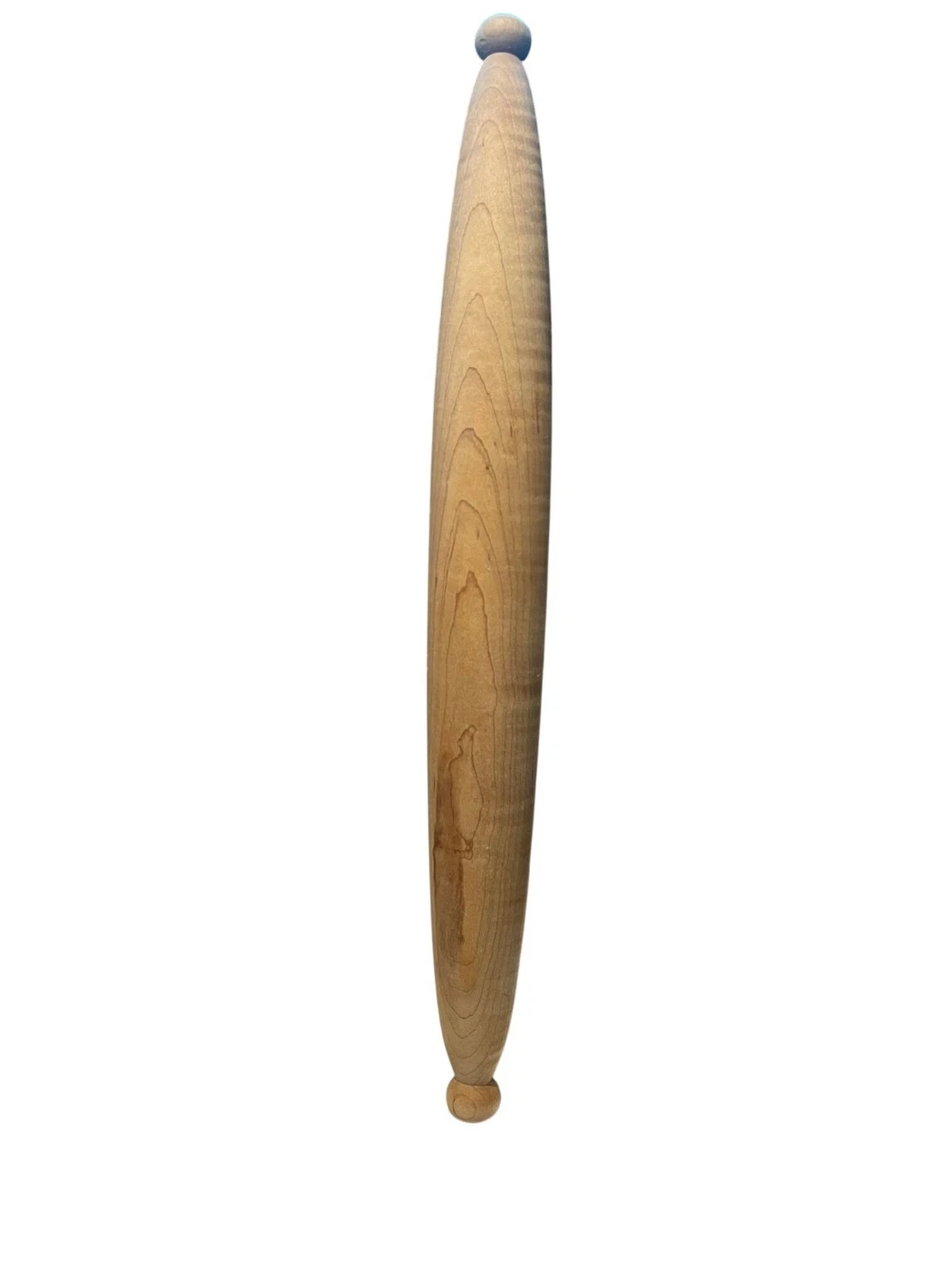 Handmade 17.5-inch Maple Wood French Rolling Pin - Professional Pie Crust & Past