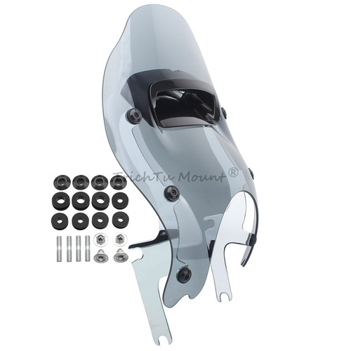 Detachable Gray Windshield Windscreen Fit for Harley Road King FLHR/I 1994-2022 - Imagen 22 de 24