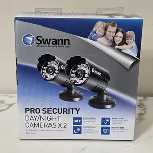 Swann Pro Security Cameras, Day/Night, All-Weather, Hi-Res Video Twin Pack