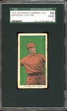 1910 Standard Caramel Co. Baseball E93 Eddie Collins SGC 1
