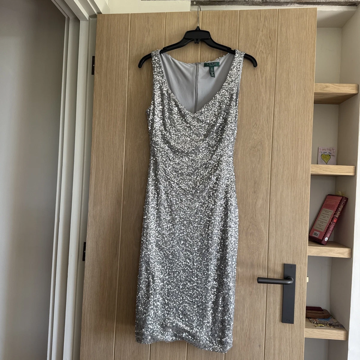 green emerald velvet dress Silver Sequins & Lace