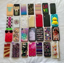 Lot of 28 iPhone Cell Phone Cases 3D, Silicone and more