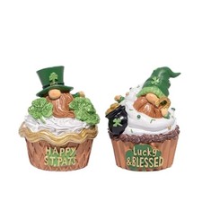 St. Patrick's Day Gnome Decorations Irish Lucky Leprechaun with Set of 2