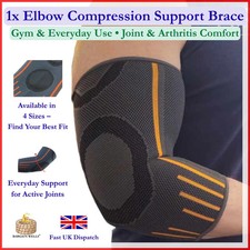 Elbow Support Brace Compression Sleeve Tennis Golfer Gym Arthritis Pain Relief