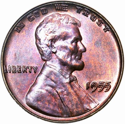 Lincoln Wheat 1 Cent 1955 Double Die Obverse! Attractive Key Date