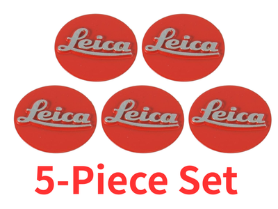 Leica Logo Badge Red 5-Piece Set for M6 M7 M8 M9 M10 Camera 10mm