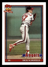 Dick Schofield 1991 Topps #736b California Angels Baseball *226