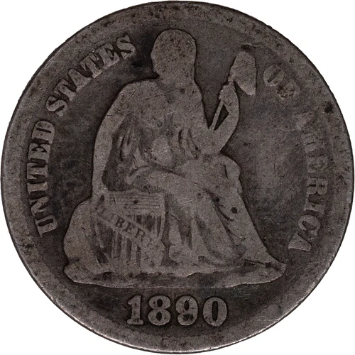 1890 10c Seated Liberty Dime ~ Good