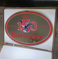 Budweiser 150 Anniversaire Extra Large Miroir Sans Cadre 38"x 26,5 Neuf