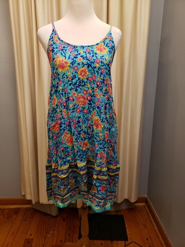 Boho Floral Printed Dress Summer Sleeveless Adjustable Strap Beach Mini S - Picture 2 of 10
