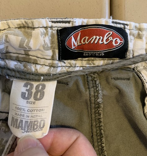 Mambo Australia Men’s Gray Cargo Shorts Sz 38 - Picture 6 of 11