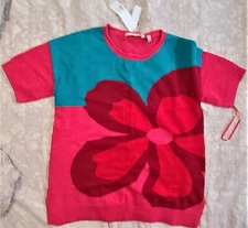 NWT Soft Surrounding Biosphere Multi-Azalea UNIQUE PULLOWER Sweater XS ALLCotton