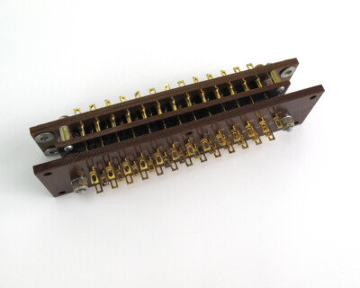 Amphenol Mated Pair Rectangular Connectors 61-729 & 61-730 Heavy Gold Contacts