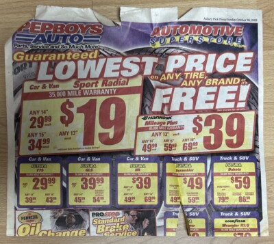 #ad 2005 Pep Boys Auto Automotive Store Brochure Asbury Park Press Newspaper Insert $173.79