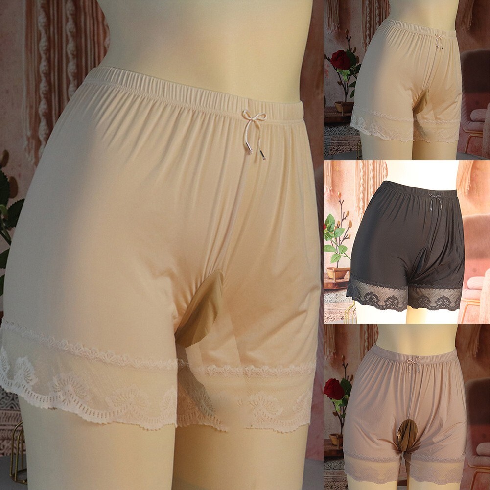 Shorts Men Boxers Boxer Brief Lingerie Underwear Loose Mesh Middle Waist-image