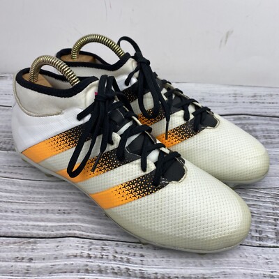 ADIDAS Ace Primeknit FG AG White Orange Black Soccer Cleats Women’s sz  10