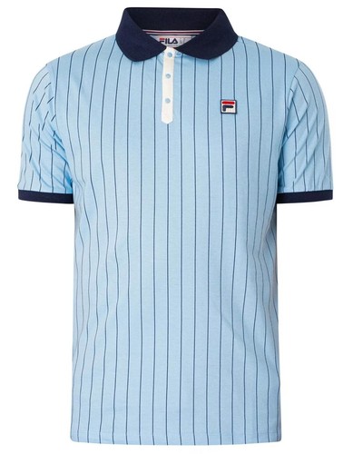 FILA Men's Polo BB1 Classic Vintage Collared Shirt Short Sleeve Stripe Top S-4XL - Picture 16 of 35