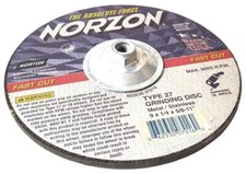 Norzon 9 x 1/4 x 5/8-11" Grinding Disc Metal-Stainless Type 27 Fast Cut 6600Rpm