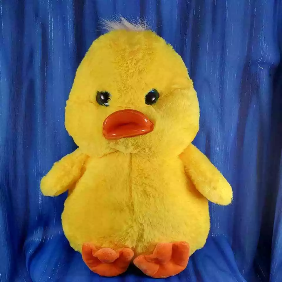 Fluffy Yellow Duck Backpack Purse Bag NEW