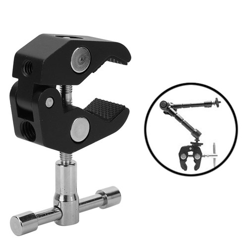 Camera Clamp Mount Ball Head Clip Arm Hot Shoe Adapter For DSLR Camera TG Fit - Picture 6 of 8