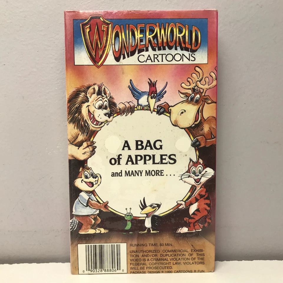 Wonderland Cartoons Bag of Apples & Many More - New Sealed! VHS 1990 Video Tape - Image 4 of 4