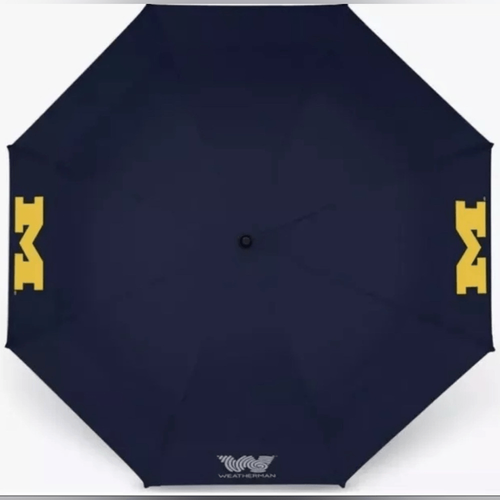 NIB Weatherman 68” Golf Umbrella NCAA University of Michigan Wolverines - Picture 3 of 14