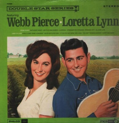 Webb Pierce , Loretta Lynn Double Star Series NEAR MINT MCA Records Vinyl LP